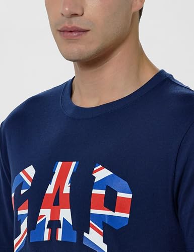 Image of Gap Men Printed Regular fit Half Sleeve Round Neck Cotton T-Shirt