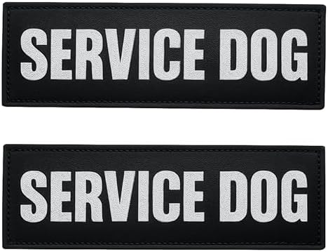 Service Dog Patches - Hook & Loop Access Required By Law No Exceptions (2-Pack) For Vests & Harnesses