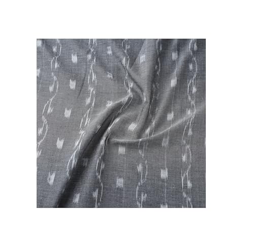 Image of Premium Sambalpuri Ikat Weave Pure Handloom Cotton Shirt Fabric Authentic Odisha Traditional Tie-Dye Craft, Soft Breathable Natural Cotton Material for Custom Tailoring, Casual & Formal Wear