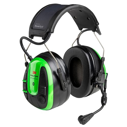 Image of 3M PELTOR WS ALERT XPV Headset, Solar Powered, MRX21A1WS7, Headband, Connected Equipment App, MultiPoint Bluetooth, Noise Cancelling Microphone, 22 dB, Green
