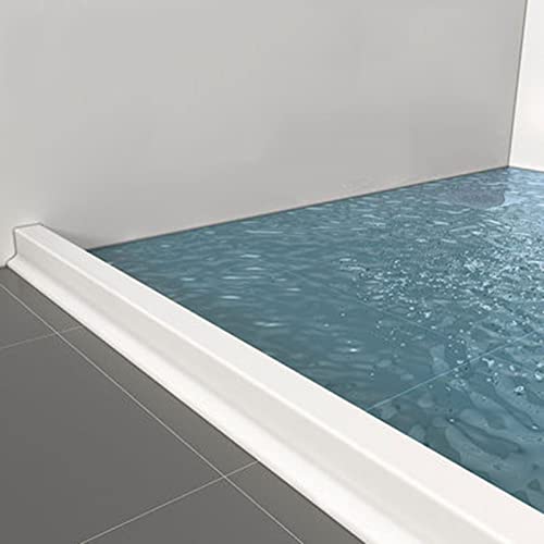 Mampara Ducha HSGAV Barrera De Ducha Y Sistema De Retención,Tira De Retención De Impermeable Autoadhesiva De Agua para El Umbral De Ducha...
