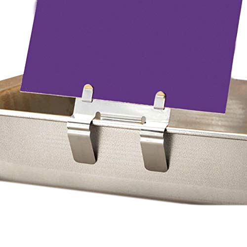 Stainless Steel Pan Clip, Metal Food Tray Label Sign Holder for Bake Sales - 24 Pack