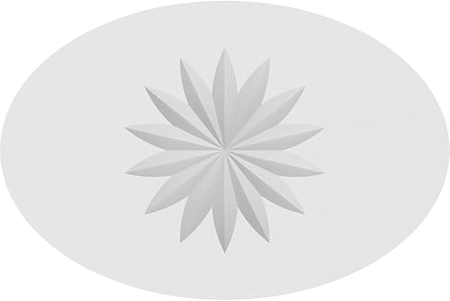 Miniatura 2 de Ekena Millwork ROSP060X040X050DAL09 Roseta estándar con borde cuadrado, 6 pulgadas de ancho x 4 pulgadas de alto x 12 pulgadas, PVC