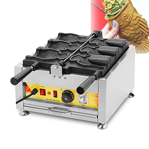 Taiyaki Machine Opening Taiyaki Waffle Machine New Ice Cream FishTaiyaki Cone Maker (110V)