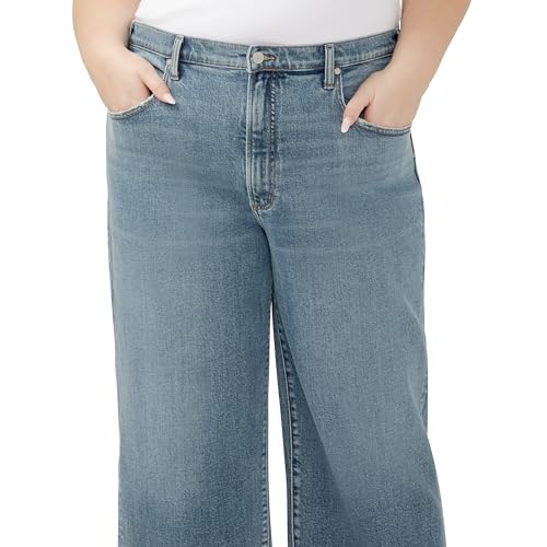 Silver Jeans Co. Women's Plus Size Be Easy High Rise Wide Leg Jeans4