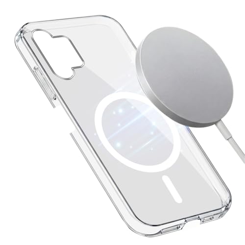 Image of Jkobi Lifetime Anti-Yellow MagSafe Compatible Clear Back Cover Case for Samsung Galaxy A13 4G (Sleek Hard Crystal | Shockproof and Camera Protection)