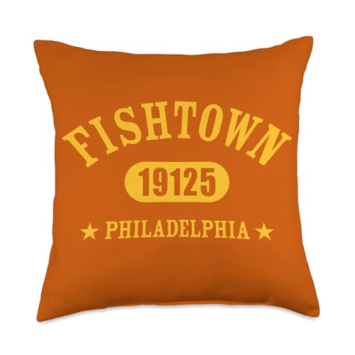 FISHTOWN Philadelphia PA 19125 Classic Athletic Design Throw Pillow