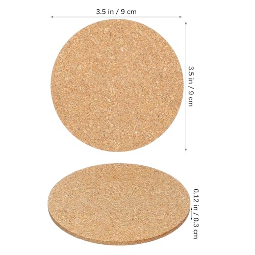 Dessous de Verre Ronds Liège Tapis de Table Réutilisables pour Boissons Chaudes