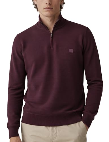 Image of DAMENSCH ReNEWd Soft Ribbed Texture, Strong Durable Fabric, Dyes Ottoman Half-Zip Sweatshirts