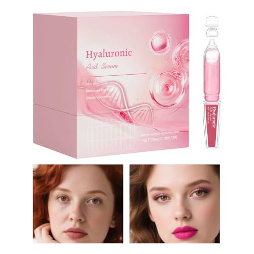 Ampollas de facial de ácido hialurónico - Esencia de colágeno de hidratación profunda, tratamiento hidratante antiedad | Solución reparadora facial reafirmante con fórmula nutritiva para todo ti