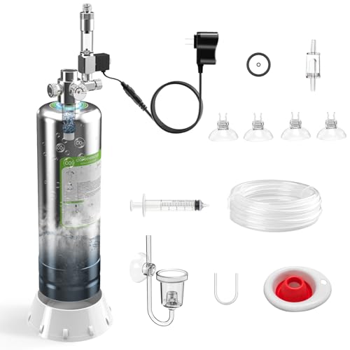 FZONE 2.5L Upgraded Aquarium CO₂ System with Complete Accessories, CO₂ Generator kit with Integrated Solenoid & Bubble Counter, Safety Valve, Main Switch for Planted Tanks