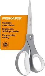 Tesoura multiuso Fiskars Softgrip, aço inoxidável, 20 cm, cinza