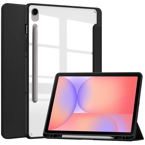 Funda Galaxy Tab S9 FE 5G antichoque transparente delgada con porta lápiz