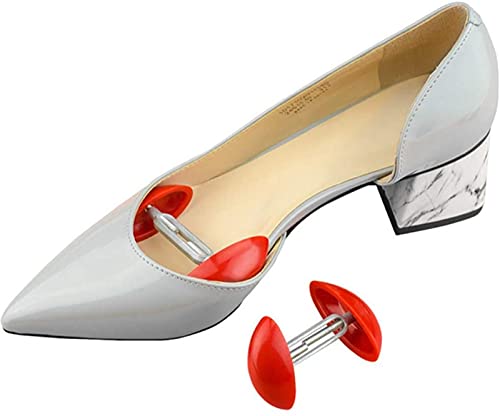 QAZW Shoe Stretcher Plastic Mini Adjustable Shoe Wideners, Shoe Lasts Shoe Shaper for Women or Men, Plastic Shoe Stretcher,1pair-Silver