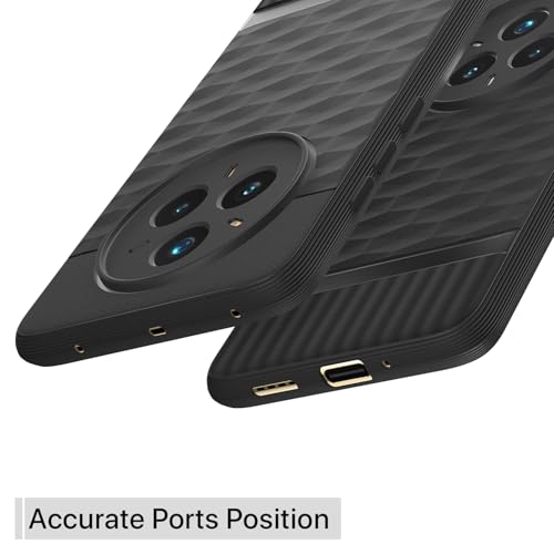 Image of Pikkme Back Cover for Realme 14 Pro Plus 5G / Realme P3 Pro 5G Camera Protection 3D Hexa Cube Design Silicone Protective Bumper Case (Black)