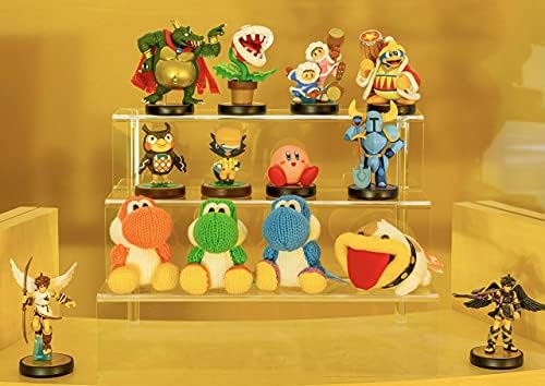 Combination of Life 3 Steps Acrylic Display Stand Shelf for Amiibo Funko Pop Figure Clear 30.5x21.6x22.2cm