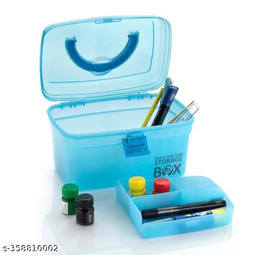 Storage Box First aid Cabinet Storage Bins Medicine Case Baby Plastic Storage Box Portable Multipurpose Plastice Storage Box Travel Stationery nizer Storage Box Use for Makeup Cosmetic (17 -P1790) 3