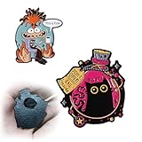 Diseño: El gato negro tiene un aspecto juguetón y misterioso a la vez, perfecto para ampliar una colección de pines divertidos o para resaltar un atuendo con estilo. Como broches para ropa o pines individuales en la solapa, elevan tu estado de ánimo y el de quienes te rodean