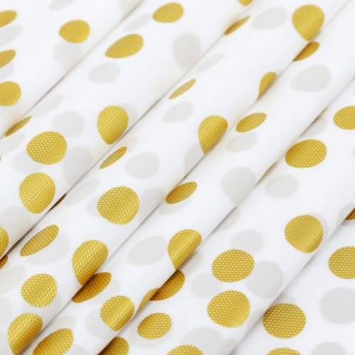 CEILIWEN Lot de 10 nappes jetables blanches et dorées pour fête, nappes jetables pour table, décoration de table pour fête, 274x137cm (BLANC OR-10 NAPPES) – vue 5