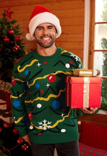 Christmas Tree Sweater with Hanging 3D Baubles - Image 4