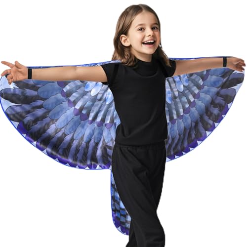 D.Q.Z Double-Sided Bird Costume Eagle Crow Wings and Mask for Kids (Black) - image 1