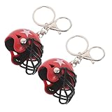 Design authentique de casque : ce porte-clés mini casque de football américain renferme un pendentif réaliste en forme de casque de rugby, un accessoire incontournable pour les fans et collectionneurs de sport
