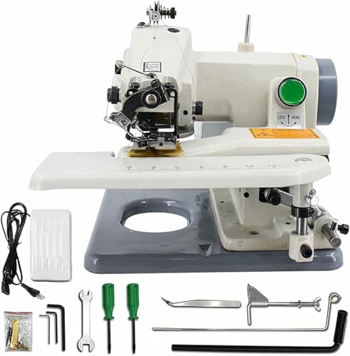 WTLONBF Machine à Coudre Portable à Point Invisible 1200 TR/Min, Machine à ourler à Point Invisible, Pas d'aiguille 3-8 mm, Couture sans Couture pour Ourlets et Poignets de vêtements, avec pédale