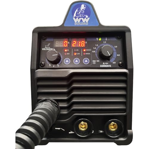Máquina Inversora De Solda Multiprocesso 140A 4 em 1, Solda Mig Sem Gás, Mig Com Gás, Tig Lift e Ele