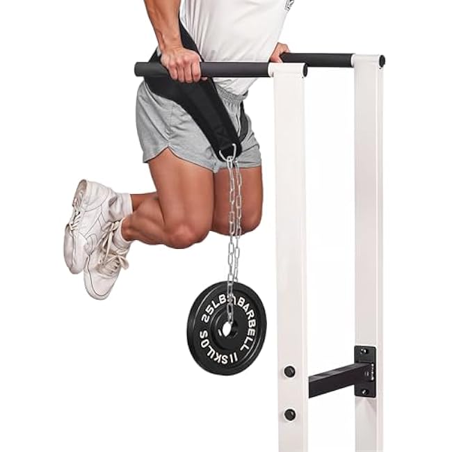 Dip Belt With Chain For Weight Lifting Optimal For Pull Ups Dips Squats Weightlifting Belt Squat Attachment Workout Dipping Belt - Unisex Gym Equipment
