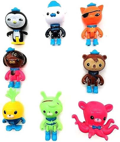 CHANTECA Action Figures Toy, 8 Pcs Cake Topper Figures Decorations, Mini Animals Figurines Playset, Ocean Educational Toys Set for Kids for Birthday Party Supplies Christmas Easter Eggs Stuffers