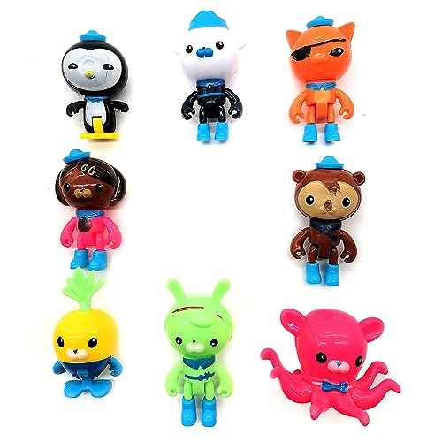 Chanteca Action Figures Toy, 8 Pcs Cake Topper Figures Decorations, Mini Animals Figurines Playset, Ocean Educational Toys Set For Kids For Birthday Party Supplies Christmas Easter Eggs Stuffers #TOP1