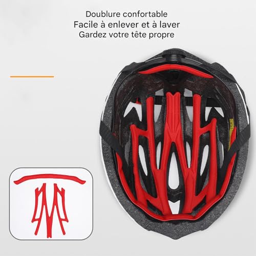 Casco de moto ventilado y gorra de bicicleta cómoda para trayectos largos 4