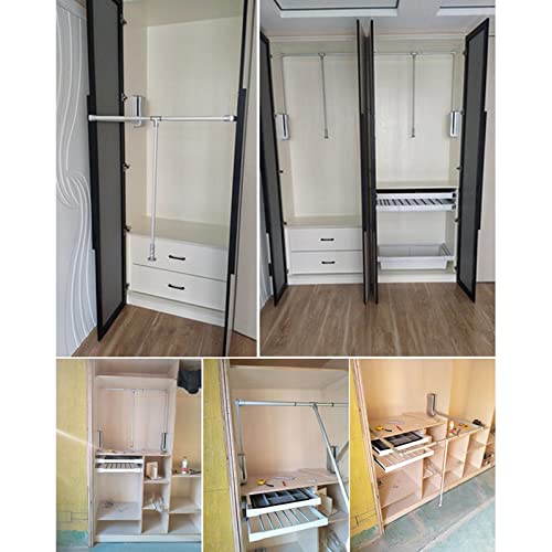 Barre de penderie rabattable pour aménagement dressing moderne - 8