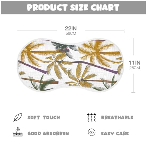 Palm Trees Minimalist White Burp Cloths for Babies Burp Rag Cotton Spit Up Rag for Newborns Babies Girls4