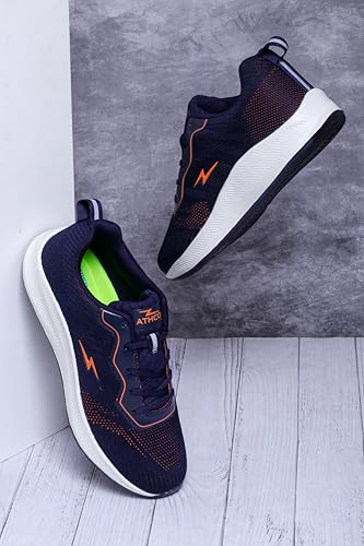 Image of ATHCO Mens Akron Running Shoe's for Man Comfortable Men's Sports Shoe's with Memory Foam Cushioned Insole Sports Shoes for Men Running Walking Lightweight Gym Shoe for Men Comfortable Stylish & Casual Walking Shoe for Man Anti Slip Gym Footwear