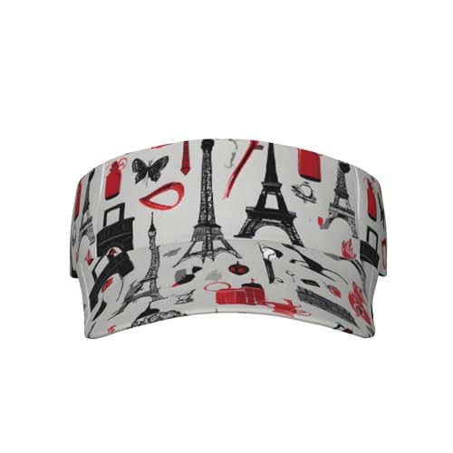 French Fashion Model Ferrets Adjustable Sun Visor Caps with Sweatband, Sun Visors Hats for Women/Men, Multicoloured