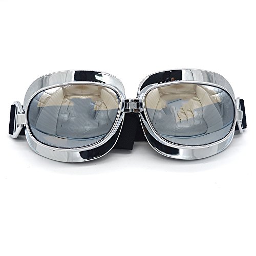 Evomosa Motorcycle Goggles Vintage Pilot Goggles Retro Motocross Goggle Outdoor Eyewear Sports Glasses For Half Helmet #TOP4