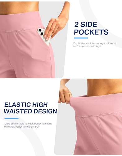 G Gradual Women's Athletic Shorts 6" High Waisted Stretchy Bermuda Shorts for Women Quick Dry Summer Casual Shorts3