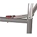 DMI Lightweight Aluminum Folding Walker with Easy Two Button Release, 5 Inch Wheels, Adjustable Height, No Assembly Needed, Silver