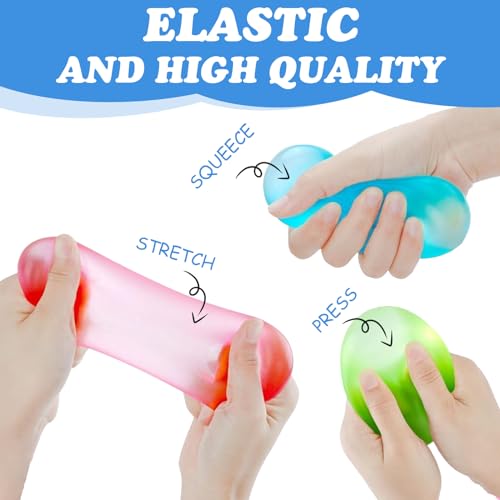 Roinaid 6 Stück Stressball klebriger Zielball,Leuchtend Antistressball,Luminous Sticky Ball,Antistressball Kinder,Quetschball,6cm Sticky Balls Anti Stress Spielzeug für Erwachsene Kinder