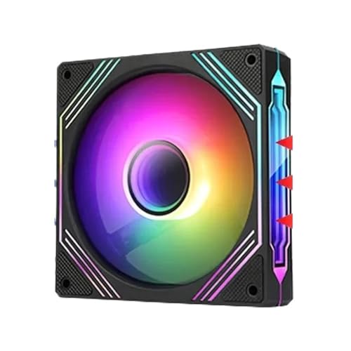 Ventilateur de boîtier d'ordinateur 14 cm ARGB PWM noir refroidissement PC
