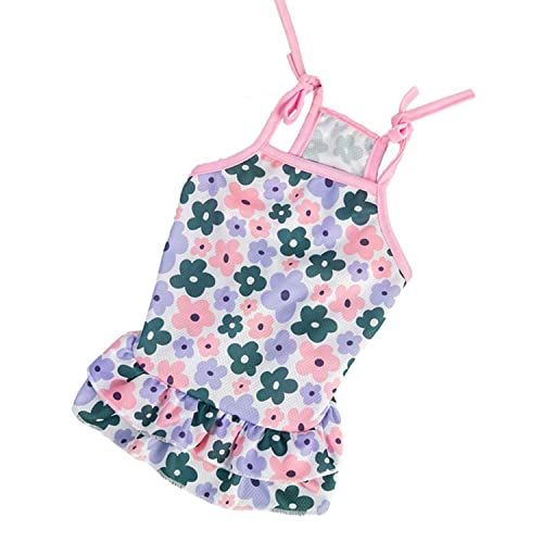 Pet Skirt, Cute Printed Puppy Summer Dress,Tank Top Suitable for Cat Small Medium Dog_L(Flower 1), L:Chest Girth:43cm/16.9in - Image 3