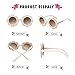 ADEWU Sunglasses for Kids Round Flower Cute Glasses UV 400 Protection Children Girl Boy Gifts (Beige/Brown)
