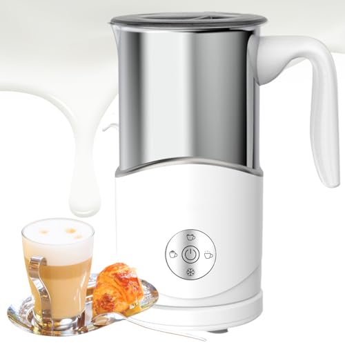 Espumador de Leche, Vaporizador de Leche Eléctrico de 11,8 Oz/350 Ml, Vaporizador de Leche Eléctrico de Gran Capacidad para Espuma de Leche Fría y Caliente Espumador de Leche Automático y Calentador