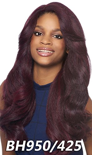 Outre Synthetic Lace Front Wig L Part Batik Dominican Blow Out Relaxed (1B - Off Black)