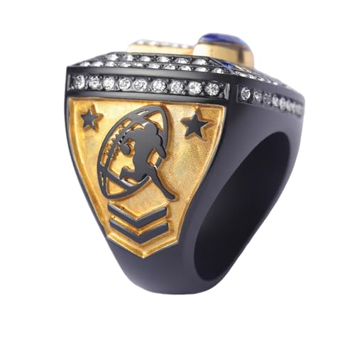 Image of 12 pcs Pack FFT02 6 Styles Football Championship Trophy Ring Champion and Finalist Awards Finger Size 9