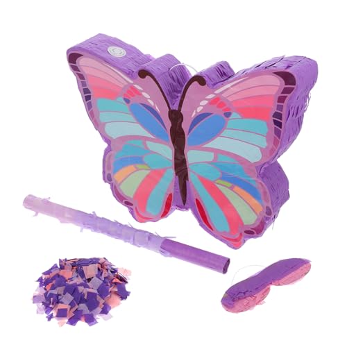 Piñata en papier couleurs vives Healvian avec bâtonnet de jeu sécurisé