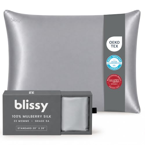 How to Get Rid of Sunburn Redness on Face|Tips and Tricks 9 Blissy Silk Pillowcase - 100% Pure Mulberry Silk - 22 Momme 6A High-Grade Fibers - Silk Pillow Cover for Hair & Skin - Regular, Queen & King (Silver, Standard)