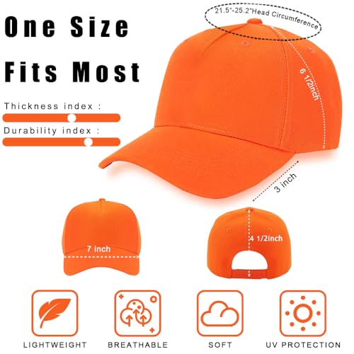 Image of 12 Pack Seamless Baseball Caps Wholesale Bulk - No Center Seam, DIY Friendly, Adjustable Breathable Lightweight for Men Women