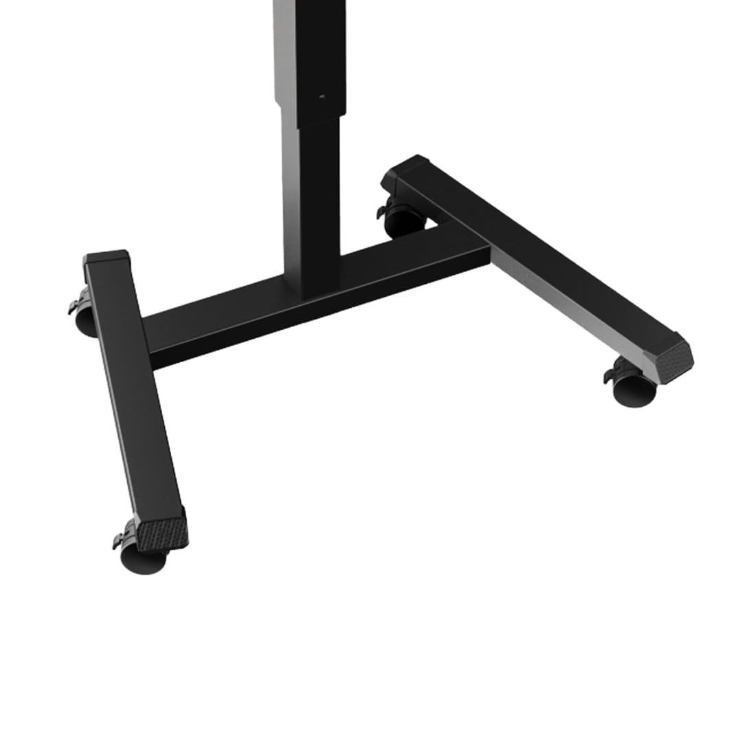 Stehpult Höhenverstellbar Tisch mit 4 Rollen, Steh-Sitz Schreibtisch | Mobiler Laptoptisch für Couch, Überbett-Tisch, Büro & Zuhause, Belastbar bis 14 kg, Schwarz, 65×45 cm
